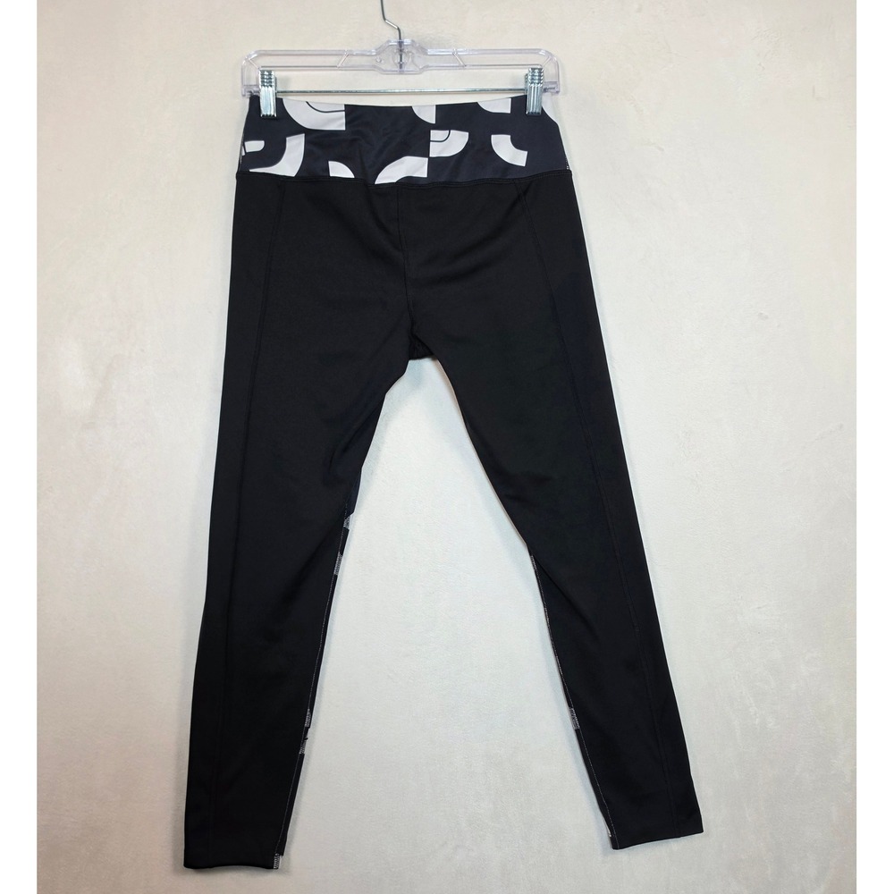 The North Face Leggings Womens M Black White Athleisure Geometric Crop 25" Yoga - Picture 7 of 16